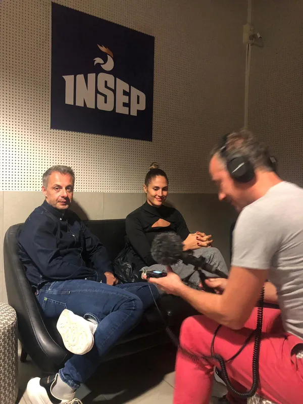 Ludovic Savariello et Élodie Clouvel en interview à l'INSEP